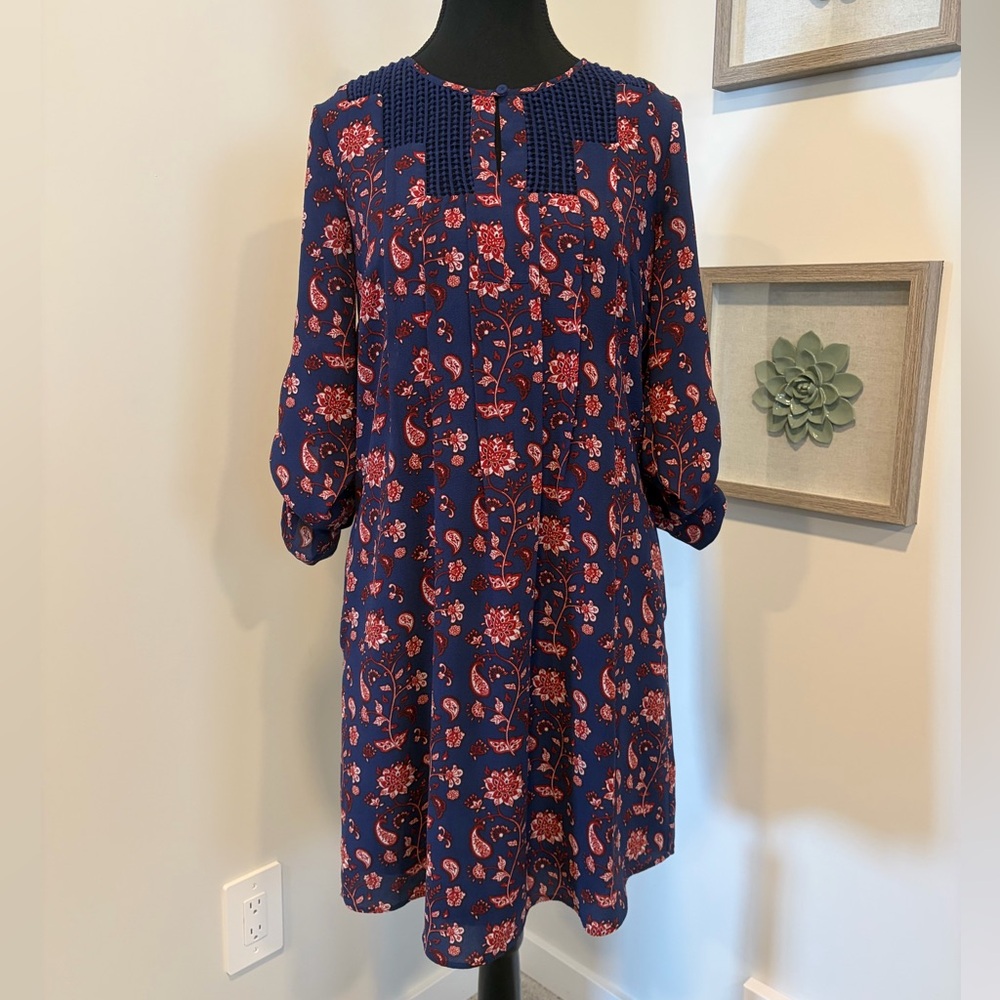 Anthropologie Meadow Rue Floral/Paisley Dress With Pockets! EUC